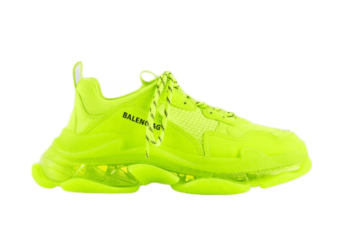 Triple S Clear Sole Fluo Yellow