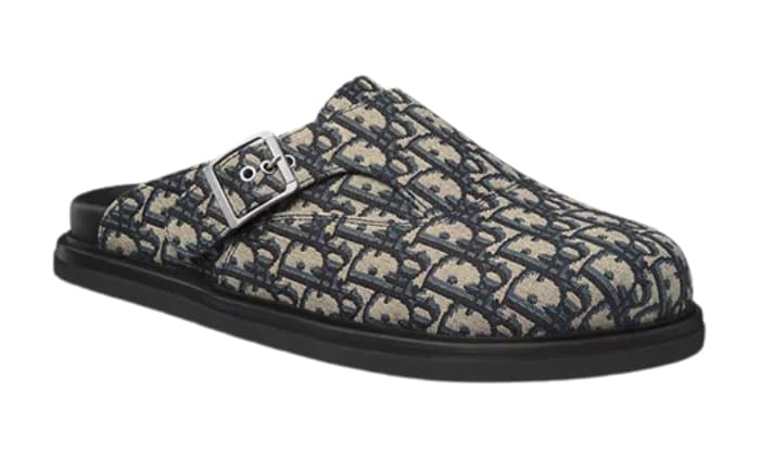 Sabot Aqua Jacquard Oblique beige e nero