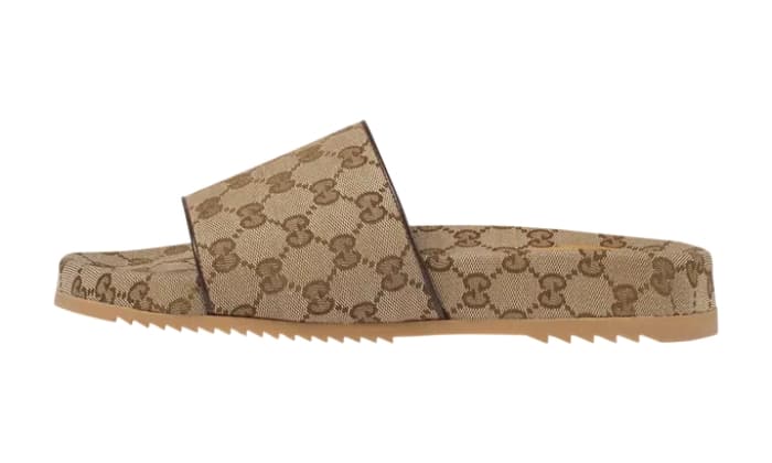 Ciabatta Con Monogramma Beige