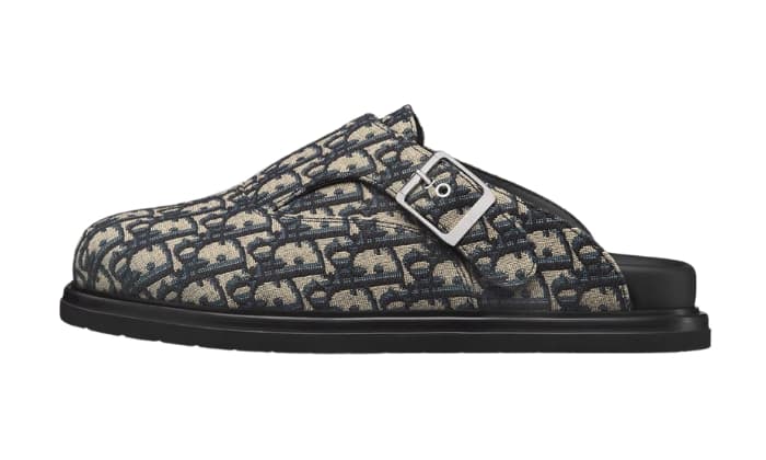 Sabot Aqua Jacquard Oblique beige e nero