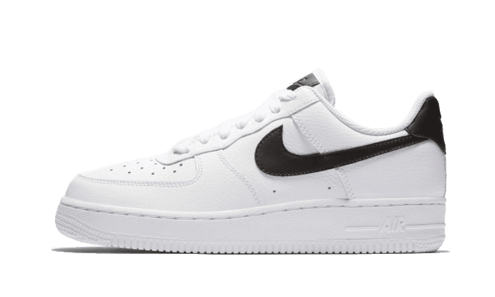 07 White Black Pebbled Leather