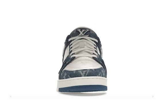 Louis Vuitton Trainer Monogram Denim White Blue miniatura 3 su DripMilan