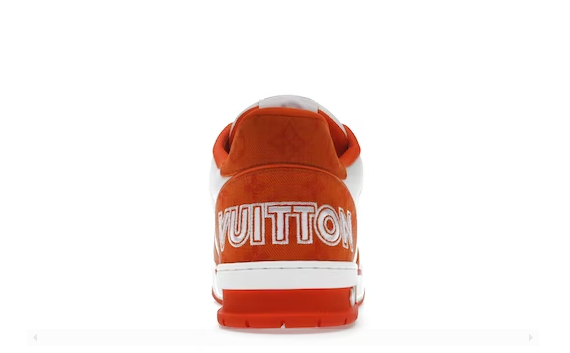 Louis Vuitton Trainer Monogram Denim Orange miniatura 4 su DripMilan