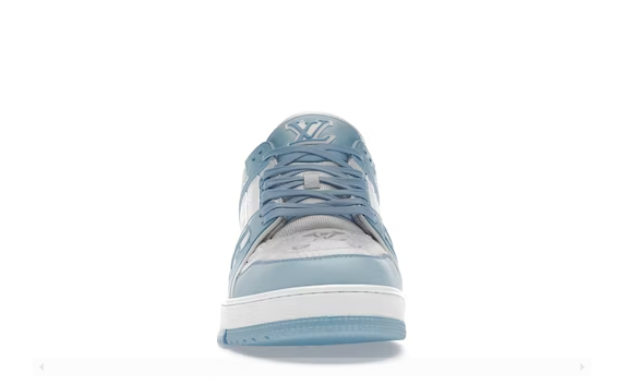 Louis Vuitton Trainer Low White Sky Blue miniatura 3 su DripMilan