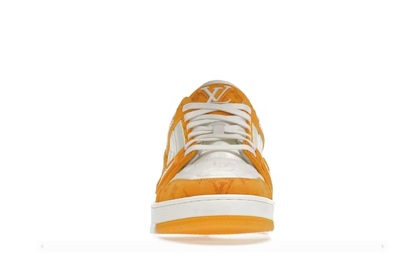 Louis Vuitton Trainer Yellow Monogram Denim White miniatura 3 su DripMilan