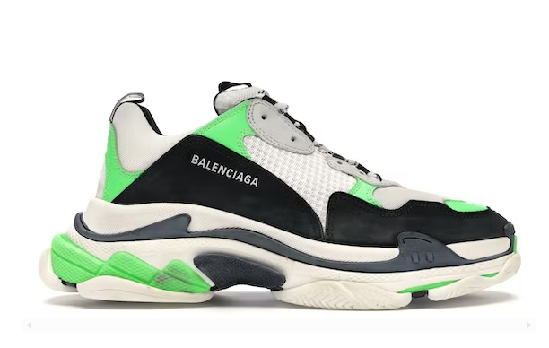 Balenciaga Triple S Green Black - Retro View | DripMilan Shop