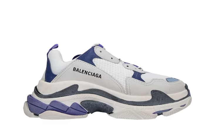 Balenciaga Triple S White Purple - Retro View | DripMilan Shop