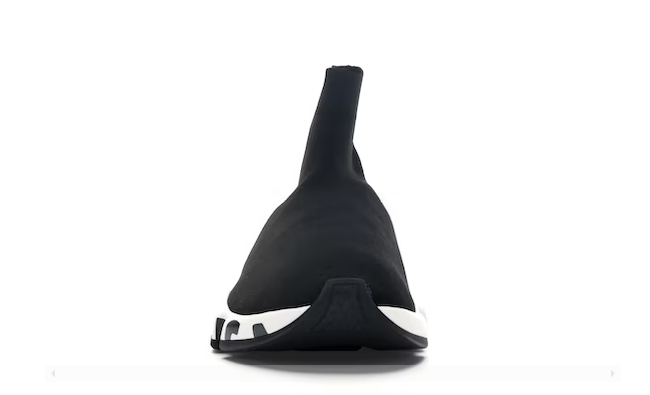 Balenciaga Speed Graffiti Trainers Black White miniatura 3 su DripMilan