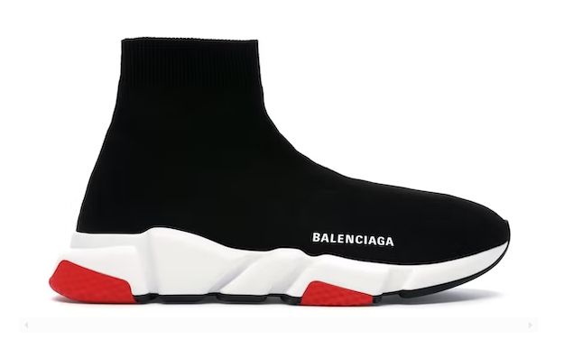 Balenciaga Speed Trainer Black Red - Retro View | DripMilan Shop