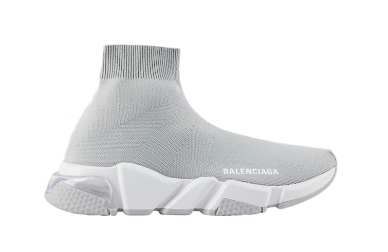 Balenciaga Speed Trainer Clear Sole Grey - Retro View | DripMilan Shop