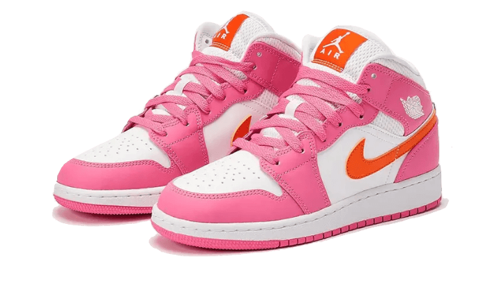 Air Jordan Mid Pinksicle Safety Orange miniatura 3 su DripMilan