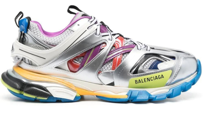 Balenciaga Track metallic panelled sneakers - Retro View | DripMilan Shop