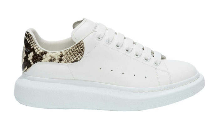 Alexander McQueen Pitone Oversize Bianco Naturale (donna) - Retro View | DripMilan Shop