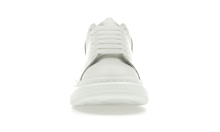 Alexander McQueen Oversized bianco argento coccodrillo - Retro View | DripMilan Shop