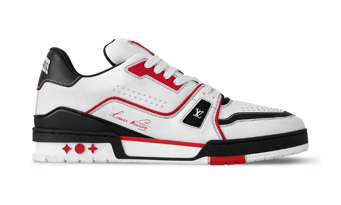 Louis Vuitton Trainer White Red Black - Retro View | DripMilan Shop