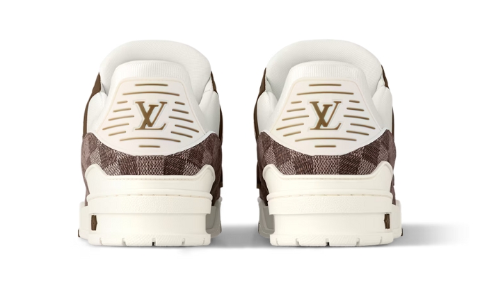 Louis Vuitton Trainer White & Brown Damier miniatura 3 su DripMilan