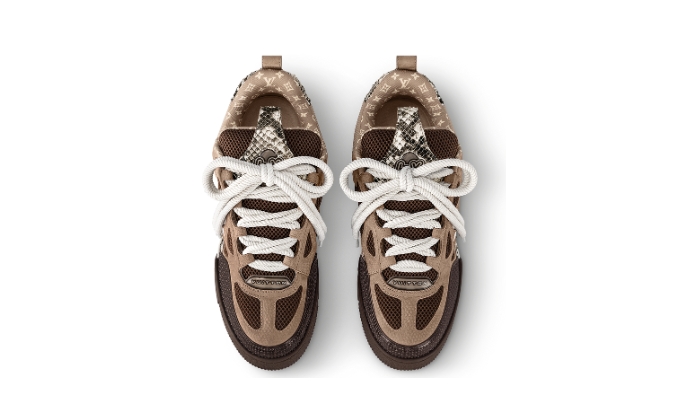 Louis Vuitton Skate Brown Snakeskin miniatura 4 su DripMilan