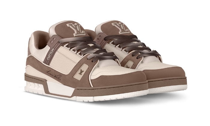Louis Vuitton Trainer Taupe Brown miniatura 4 su DripMilan