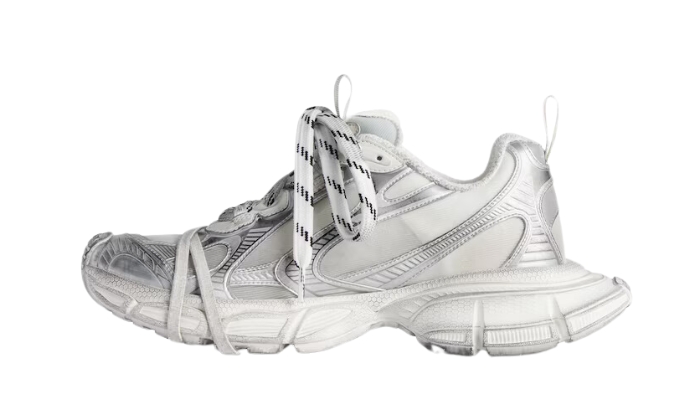 Balenciaga Mesh Trainers in White/silver - Retro View | DripMilan Shop