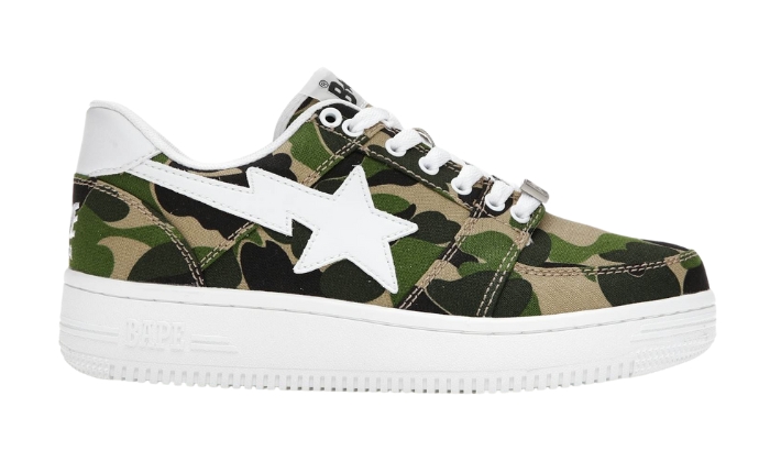 Bapesta ABC Camo 20th Anniversary Green - Retro View | DripMilan Shop