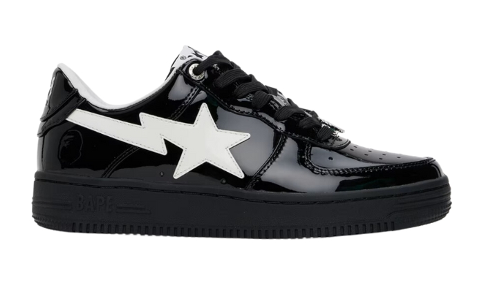 Bapesta Low-top patent leather - Retro View | DripMilan Shop