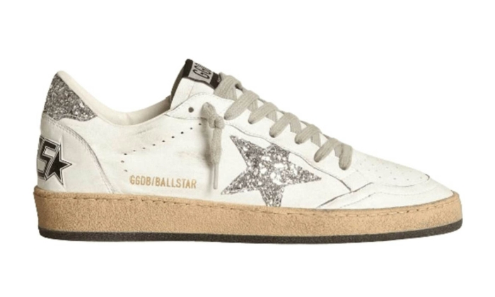 Golden Goose Ball Star bianco argento - Retro View | DripMilan Shop