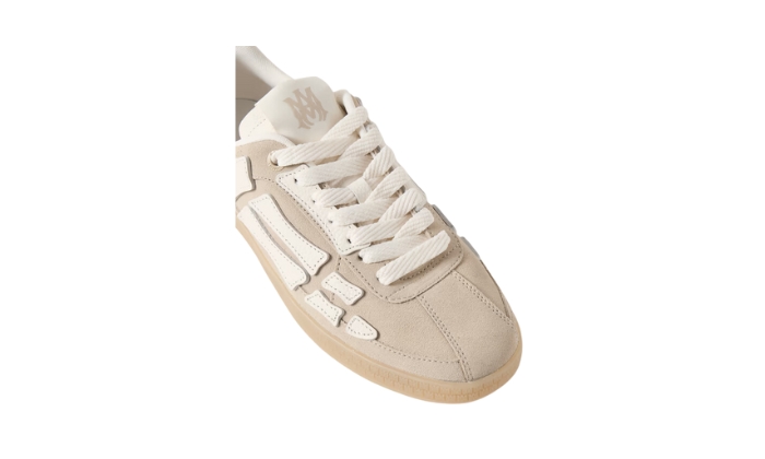 Amiri Pacific Bones Appliquéd Suede and Full-Grain - Retro View | DripMilan Shop