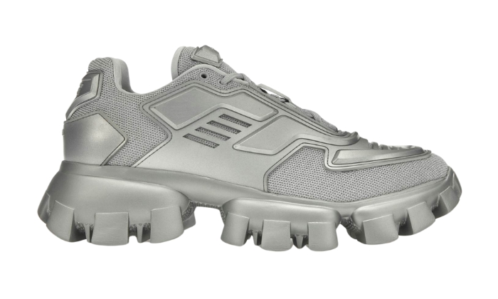 Prada Thunder Technical Fabric Silver - Retro View | DripMilan Shop