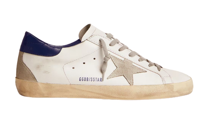 Golden Goose Super-Star con stella in suede e tallone blu - Retro View | DripMilan Shop