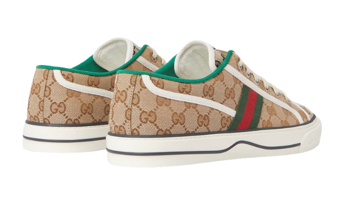 GUCCI Sneakers in tela jacquard con logo rifinito miniatura 3 su DripMilan