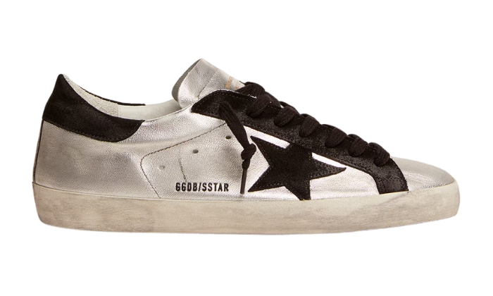 Golden Goose Super-Star in silver leather - Retro View | DripMilan Shop