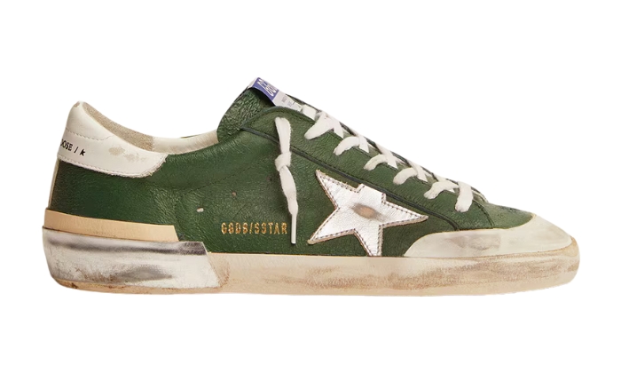 Golden Goose Super-Star in green leather and multifoxing - Retro View | DripMilan Shop
