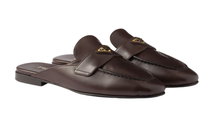 Ciabatte Ciabatte Pelle Marrone Scuro - Retro View | DripMilan Shop