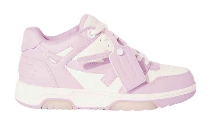 Off-White Fuori Ufficio OOO Low Tops Lavanda Bianco - Retro View | DripMilan Shop