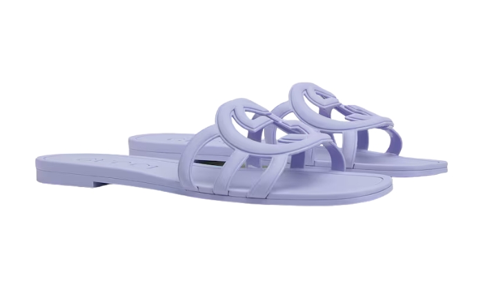 Ciabatte Ciabatta Con Logo G Intrecciate Lilla - Retro View | DripMilan Shop