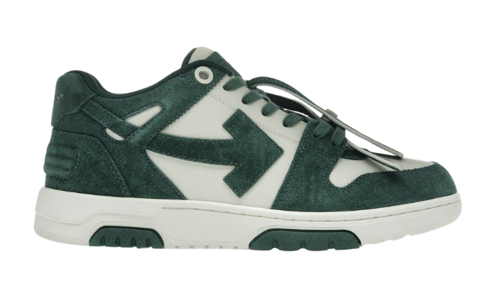 Off-White Scarpe Basse Verde Jet Camoscio Ecru - Retro View | DripMilan Shop