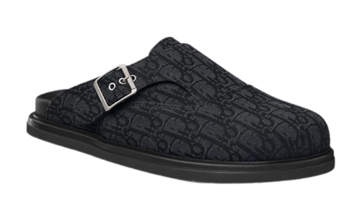 Ciabatte Sabot Aqua Jacquard Oblique nero - Retro View | DripMilan Shop