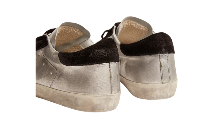 Golden Goose Super-Star in silver leather miniatura 3 su DripMilan