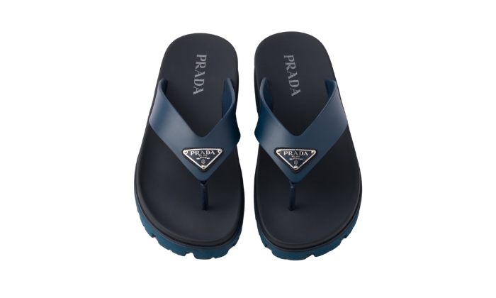 Ciabatte Infradito in Gomma Blu Navy miniatura 3 su DripMilan