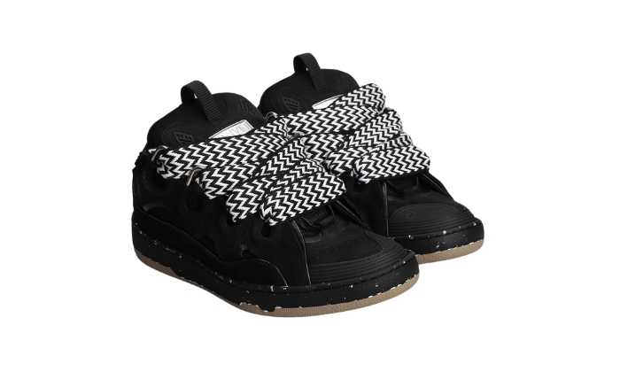 Lanvin CURB IN PELLE E CAMOSCIO NERO miniatura 3 su DripMilan