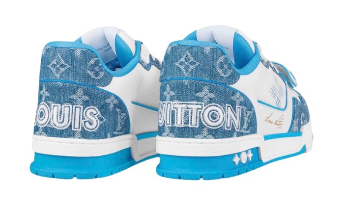 Louis Vuitton Trainer Rubber sole Blue miniatura 3 su DripMilan