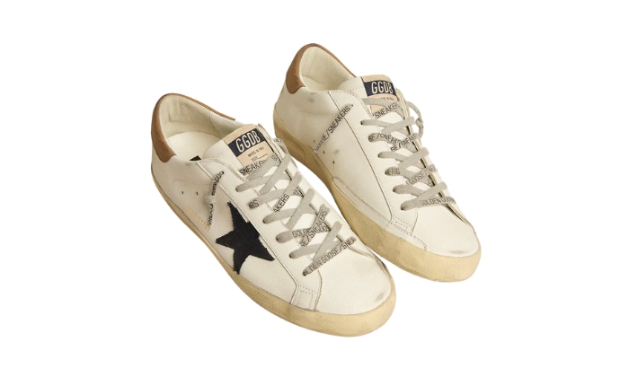 Golden Goose Super-Star with midnight-blue canvas star miniatura 3 su DripMilan
