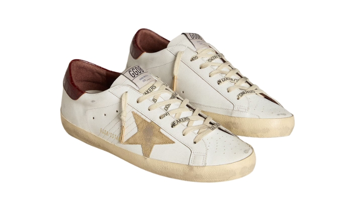 Golden Goose Super-Star Red croc-print leather heel tab miniatura 3 su DripMilan
