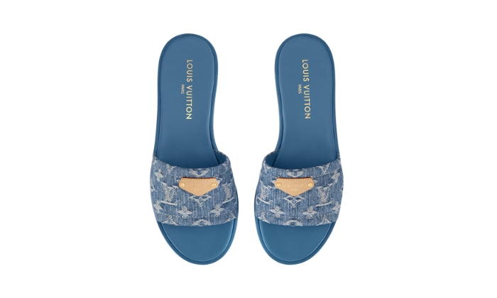 Ciabatte Lily Mules Bassi Blu miniatura 3 su DripMilan