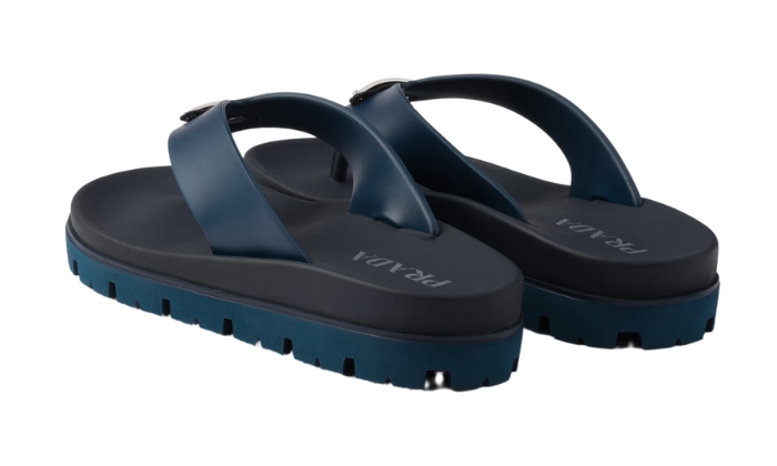 Ciabatte Infradito in Gomma Blu Navy miniatura 4 su DripMilan