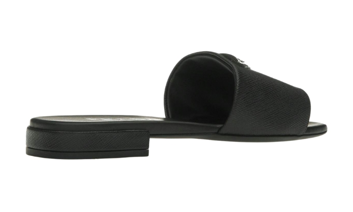 Ciabatte Sandali Fascia Pelle Saffiano Nera miniatura 4 su DripMilan