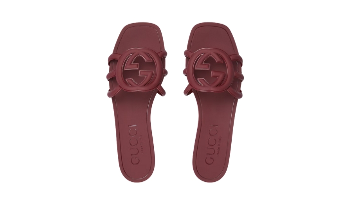 Ciabatte Ciabatta Con Logo G Intrecciate Rossa miniatura 4 su DripMilan
