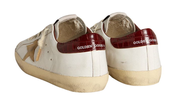Golden Goose Super-Star Red croc-print leather heel tab miniatura 4 su DripMilan