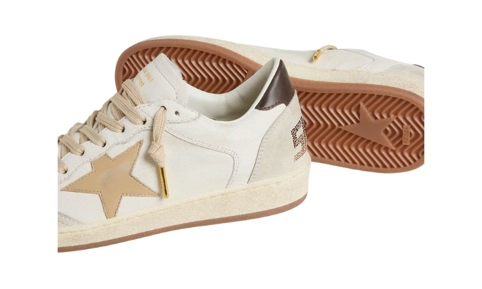 Golden Goose Ball Star LTD stella dorata e tacco nero miniatura 4 su DripMilan