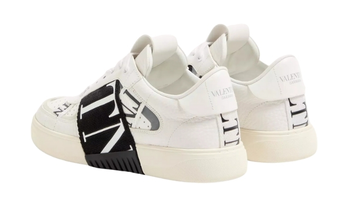 Valentino Sneaker in vitello fasciato BIANCO/NERO miniatura 4 su DripMilan